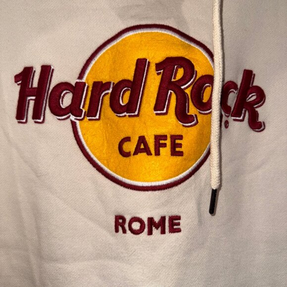 Hard Rock Cafe ROME Hoodie White Women's Large - Picture 2 of 6